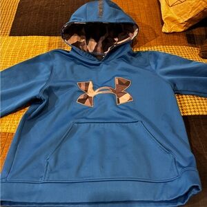 Under Armour Camo-Lined Blue Hoodie